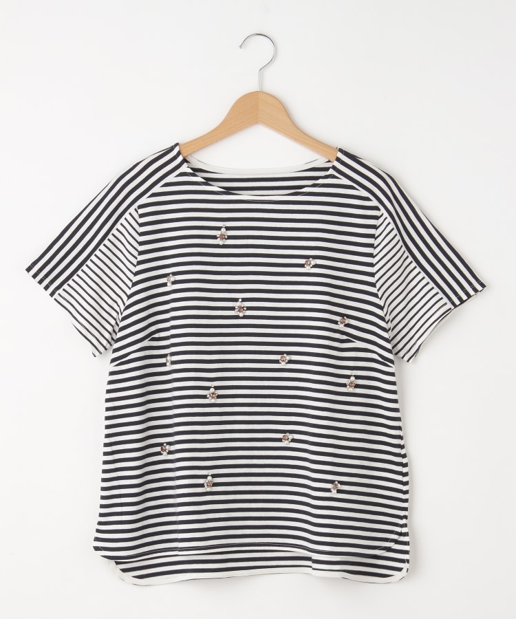 オフプライスストア(ウィメン)(OFF PRICE STORE(Women))のビジューTシャツ【SALE/セール/カジュアル/デイリー/トレンド/きれいめカジュアル/ゆったり】 ネイビー(093)