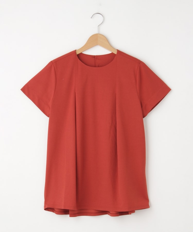 オフプライスストア(ウィメン)(OFF PRICE STORE(Women))のフロントタックAラインTシャツ【SALE/セール/カジュアル/デイリー/トレンド/きれいめカジュアル/体型カバー】 テラコッタ(022)