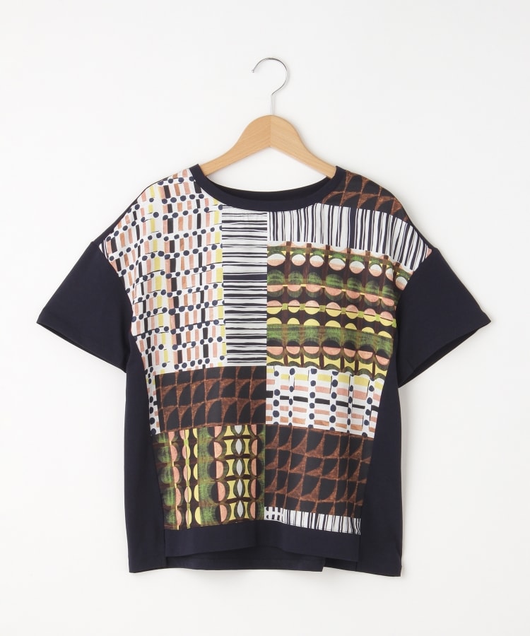 オフプライスストア(ウィメン)(OFF PRICE STORE(Women))のフロント幾何学デザインTシャツ【SALE/セール/カジュアル/デイリー/トレンド/ゆったり/体型カバー】2