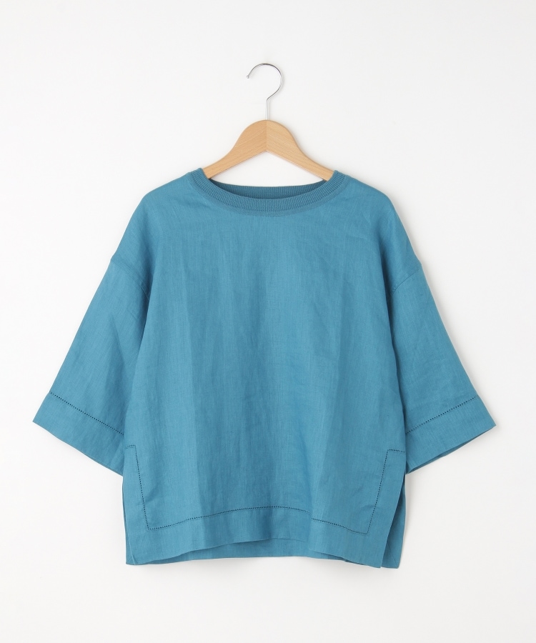 オフプライスストア(ウィメン)(OFF PRICE STORE(Women))の麻混Ｔシャツ ターコイズ(029)