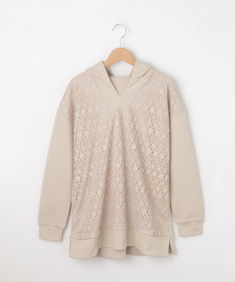 オフプライスストア(ウィメン)(OFF PRICE STORE(Women))のレースフーディカットソー【SALE/セール/カジュアル/デイリー/トレンド/きれいめカジュアル】 エクリュベージュ(052)