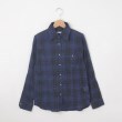 オフプライスストア(ウィメン)(OFF PRICE STORE(Women))のワッシャー加工チェックブラウス【SALE/セール/カジュアル/デイリー/トレンド/きれいめカジュアル】 ブルー(093)