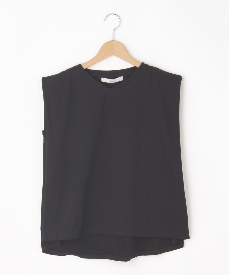 オフプライスストア(ウィメン)(OFF PRICE STORE(Women))のDoux.(ドゥ) オーバーサイズVネックカットソー ブラック(019)