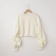 オフプライスストア(ウィメン)(OFF PRICE STORE(Women))のDoux.(ドゥ) 袖ギャザーショートスウェット【SALE/セール/セール/カジュアル/デイリー/トレンド/きれいめカジュアル/ルーズシルエット】 ホワイト(001)
