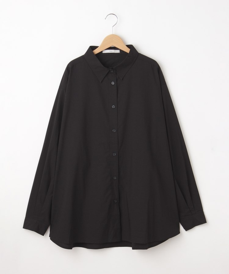 オフプライスストア(ウィメン)(OFF PRICE STORE(Women))のDoux.(ドゥ) コットン混ロングシャツ【SALE/セール/カジュアル/デイリー/トレンド/きれいめカジュアル】 ブラック(019)