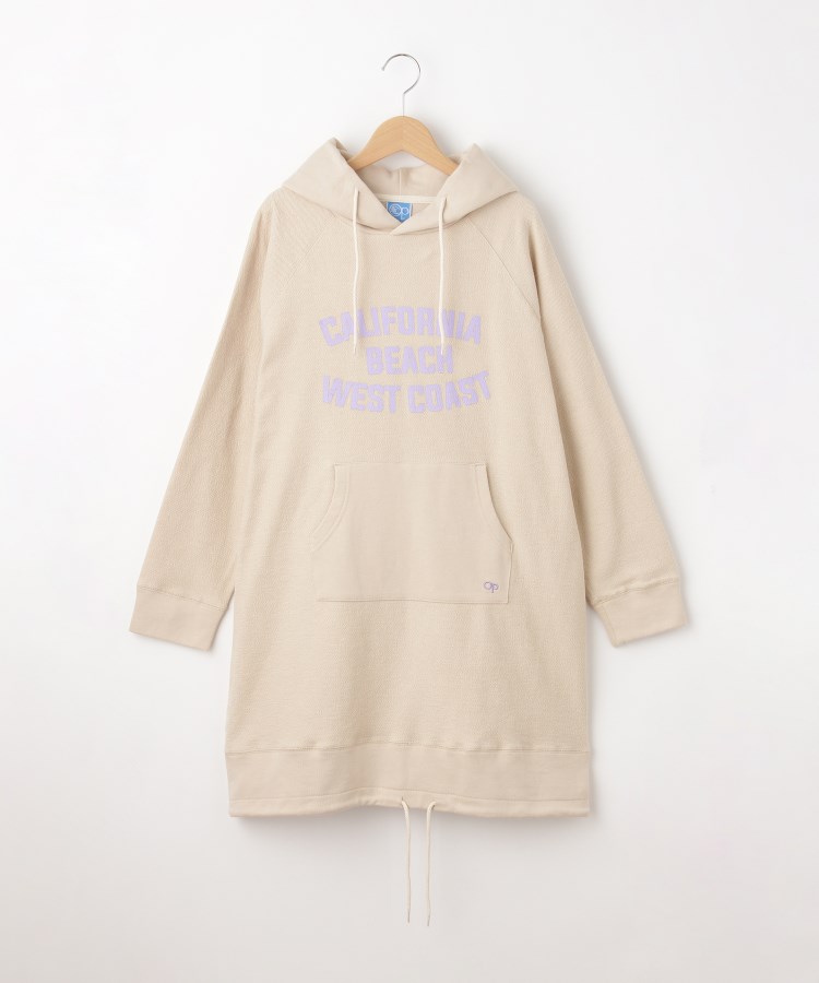 オフプライスストア(ウィメン)(OFF PRICE STORE(Women))のOcean Pacific(オーシャンパシフィック） フロントロゴスウェットワンピース【SALE/セール/カジュアル/デイリー/トレンド/ゆったり】 ベージュ(052)