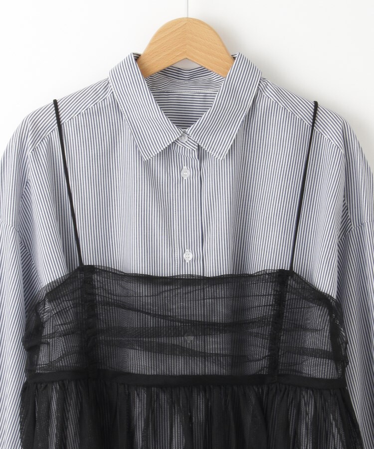 オフプライスストア(ウィメン)(OFF PRICE STORE(Women))のinnowave（イノウェーブ） チュールトップス＆シャツレイヤードセット【SALE/セール/カジュアル/デイリー/トレンド/きれいめカジュアル】4