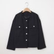 オフプライスストア(ウィメン)(OFF PRICE STORE(Women))の≪セレモニー/通勤≫innowave（イノウェーブ） カルゼスラブツィードジャケット【SALE/セール/入卒/学校行事/ビジネス/デイリー/きれいめカジュアル】 ネイビー(093)