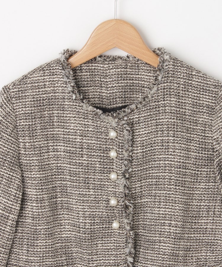 オフプライスストア(ウィメン)(OFF PRICE STORE(Women))の≪セレモニー/通勤≫qout（コウト） トライスピン杢ツィードジャケット【SALE/セール/入卒/学校行事/ビジネス/デイリー/きれいめカジュアル】4