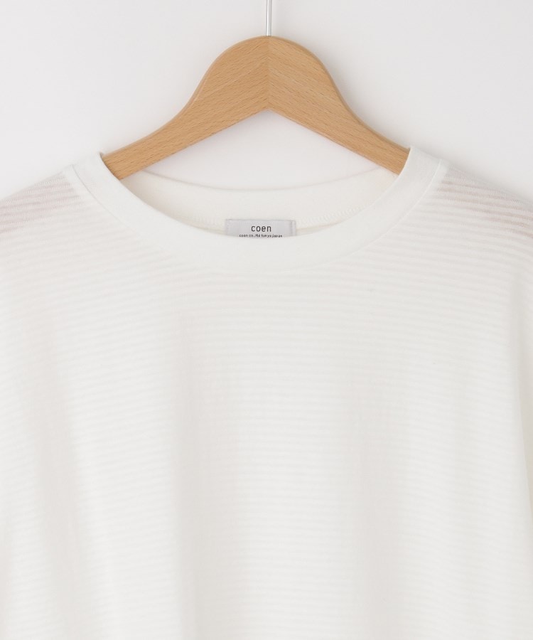 オフプライスストア(ウィメン)(OFF PRICE STORE(Women))のcoen（コーエン） シアーボーダーレイヤーロングスリーブTシャツ【SALE/セール/カジュアル/デイリー/トレンド/ゆったり】3