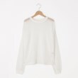 オフプライスストア(ウィメン)(OFF PRICE STORE(Women))のcoen（コーエン） シアーメッシュロングスリーブTシャツ【SALE/セール/カジュアル/デイリー/トレンド/ゆったり】 ホワイト(002)
