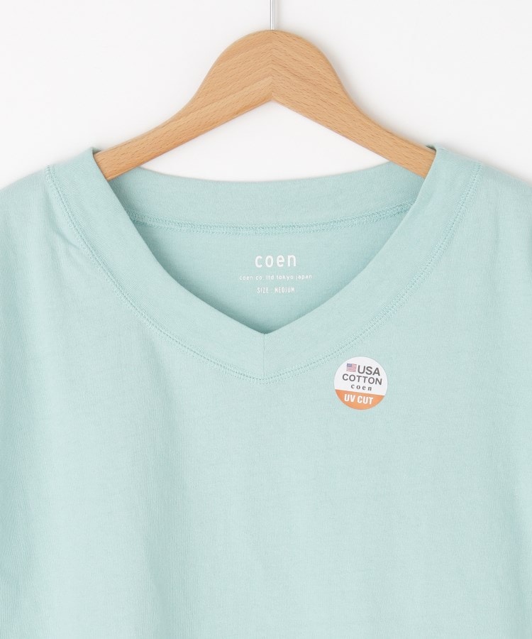 オフプライスストア(ウィメン)(OFF PRICE STORE(Women))のcoen（コーエン） USAコットンVネックTシャツ【SALE/セール/カジュアル/デイリー/トレンド】3