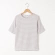 オフプライスストア(ウィメン)(OFF PRICE STORE(Women))のcoen（コーエン） 楊柳ボーダーTシャツ【SALE/セール/カジュアル/デイリー/トレンド/きれいめカジュアル】 ライトグレー(011)