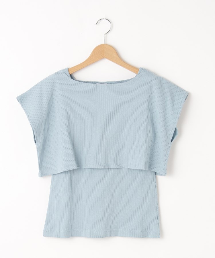 オフプライスストア(ウィメン)(OFF PRICE STORE(Women))のcoen（コーエン） ミニTシャツ＆スクエアタンクトップ2セット【SALE/セール/カジュアル/デイリー/トレンド】 ライトブルー(091)