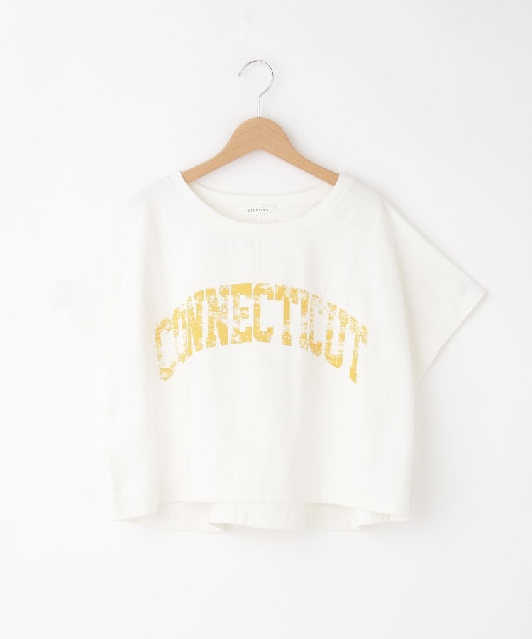 オフプライスストア(ウィメン)(OFF PRICE STORE(Women))のarchives（アルシーヴ） ロゴプリントショートTシャツ オフホワイト(004)
