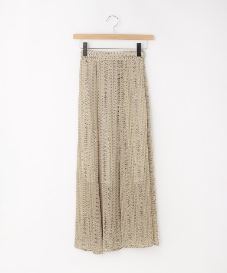 オフプライスストア(ウィメン)(OFF PRICE STORE(Women))のarchives（アルシーヴ） 花柄スリット入りスカート ベージュ(051)