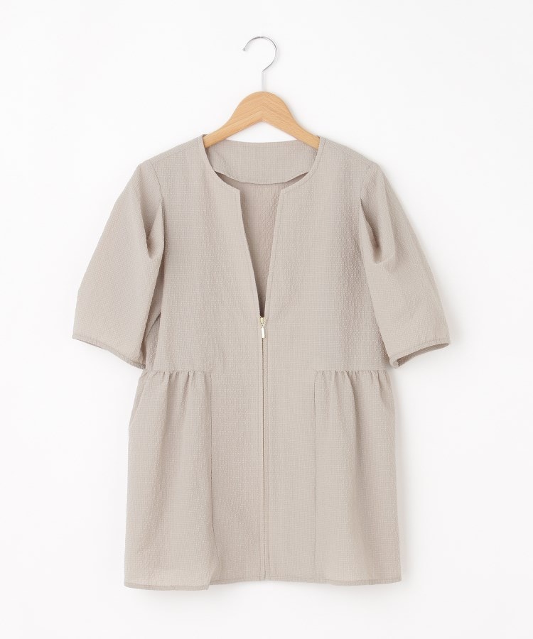 オフプライスストア(ウィメン)(OFF PRICE STORE(Women))のqout（コウト） カラミタンブラーパフスリーブブラウスジャケット【SALE/セール/カジュアル/デイリー/トレンド/きれいめカジュアル】 ライトベージュ(051)