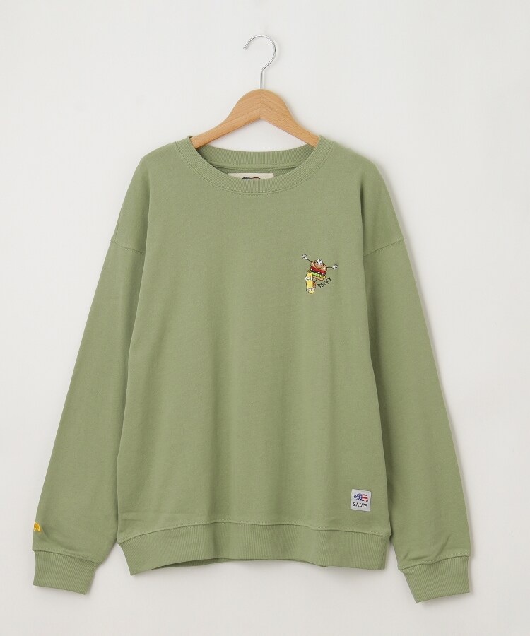 オフプライスストア(メンズ)(OFF PRICE STORE(Mens))のSALTS（ソルツ） バーガー刺しゅうトレーナー グリーン(024)