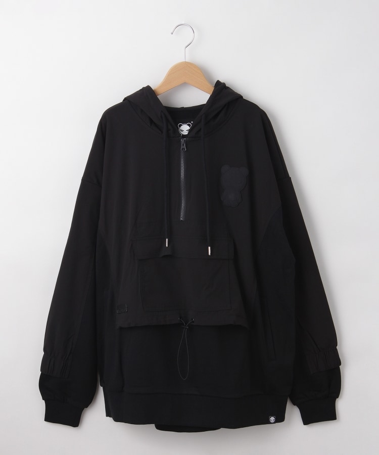 オフプライスストア(メンズ)(OFF PRICE STORE(Mens))のHIPANDA（ハイパンダ） コンビポケット付きパーカー ブラック(019)