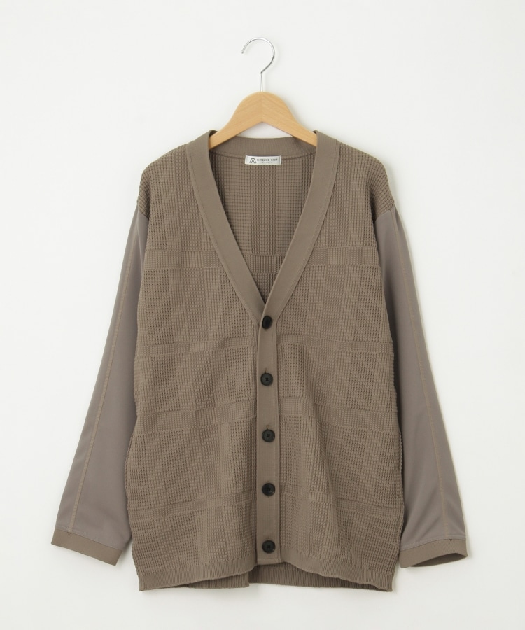 オフプライスストア(メンズ)(OFF PRICE STORE(Mens))のcharee braver（チャーリーブレイバー） ポケット付きワッフルコンビカーディガン ブラウン(041)