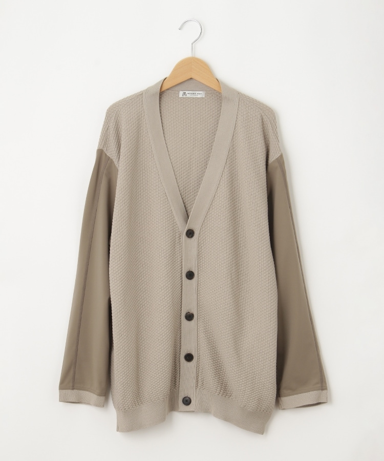 オフプライスストア(メンズ)(OFF PRICE STORE(Mens))のcharee braver（チャーリーブレイバー） ポケット付きワッフルコンビカーディガン【SALE/カジュアル/デイリー/トレンド/ストリート/ルーズシルエット/ゆったり】 グレージュ(041)