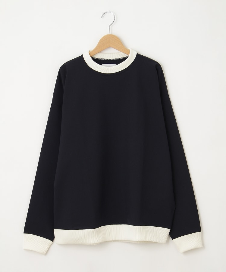 オフプライスストア(メンズ)(OFF PRICE STORE(Mens))のcharee braver（チャーリーブレイバー） 配色ネックストレッチプルオーバー ネイビー(093)
