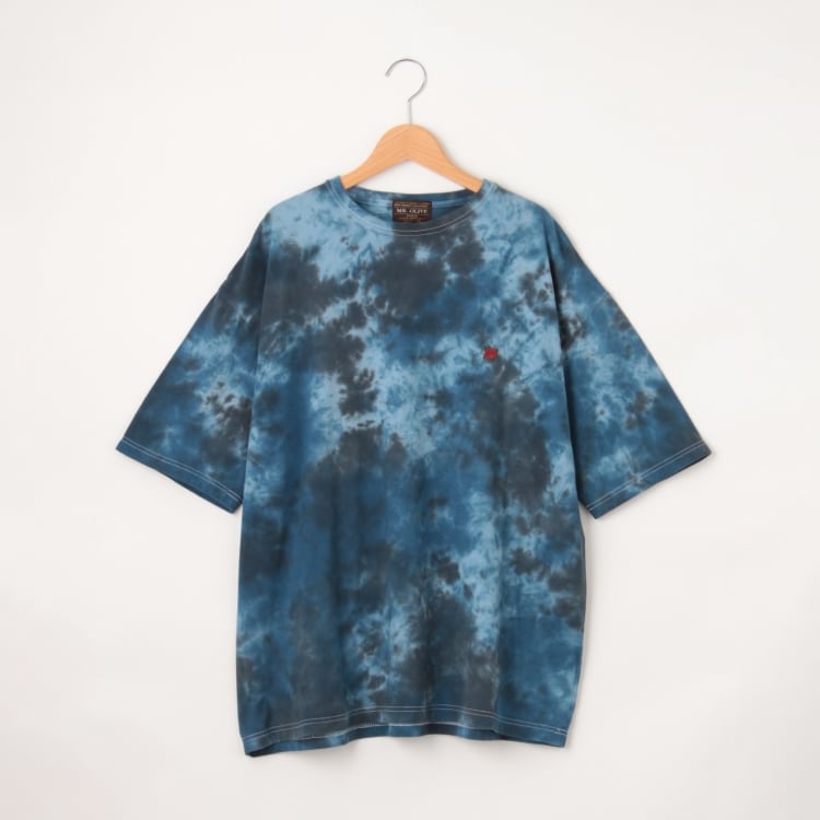 オフプライスストア(メンズ)(OFF PRICE STORE(Mens))のMR.OLIVE（ミスターオリーブ） バラ刺しゅうタイダイTシャツ Ｔシャツ