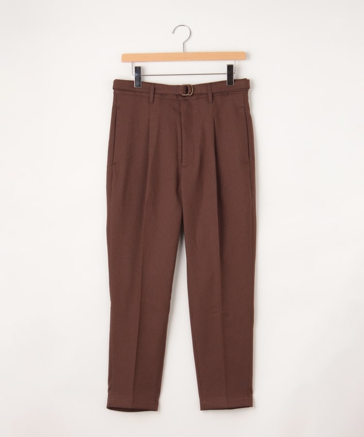 オフプライスストア(メンズ)(OFF PRICE STORE(Mens))のMR.OLIVE（ミスターオリーブ） ベルト付きタックパンツ ブラウン(043)