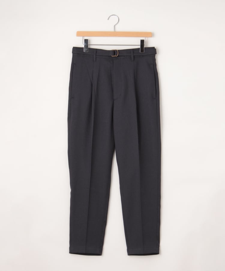 オフプライスストア(メンズ)(OFF PRICE STORE(Mens))のMR.OLIVE（ミスターオリーブ） ベルト付きタックパンツ チャコールグレー(018)