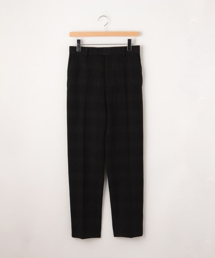 オフプライスストア(メンズ)(OFF PRICE STORE(Mens))のThe Letters（レターズ） ウール格子柄パンツ ブラック×キャメルブラウン(999)