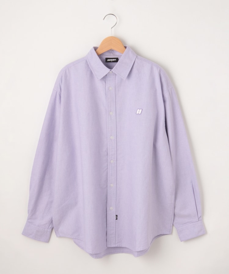 オフプライスストア(メンズ)(OFF PRICE STORE(Mens))のNERDY（ノルディ） OXFORD L／S SHIRT(OVER FIT) ライトパープル(081)