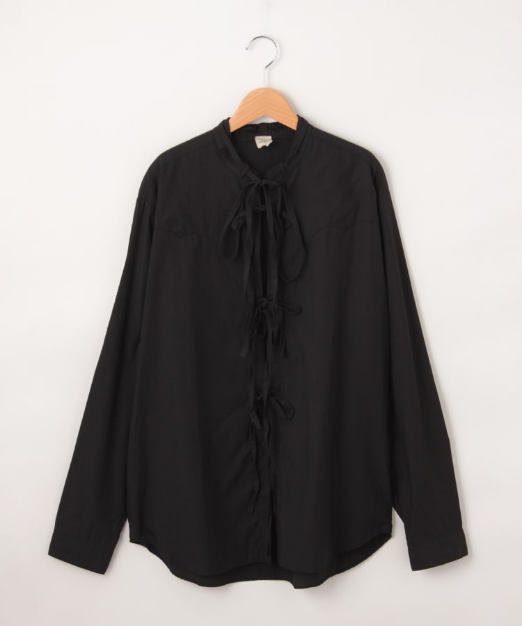 オフプライスストア(メンズ)(OFF PRICE STORE(Mens))のIroquois（イロコイ） 重ねリボンシャツ ブラック(019)