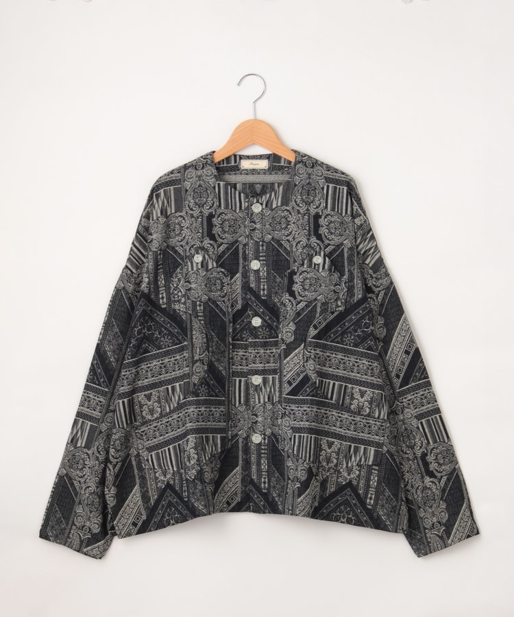 オフプライスストア(メンズ)(OFF PRICE STORE(Mens))のIroquois（イロコイ） ノーカラージャガードシャツ ネイビー(094)