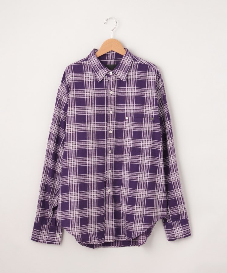 オフプライスストア(メンズ)(OFF PRICE STORE(Mens))のThe Letters（レターズ） 胸ポケットチェックシャツ パープル(999)