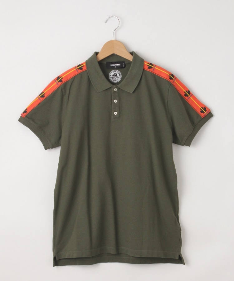 オフプライスストア(メンズ)(OFF PRICE STORE(Mens))のDSQUARED2(ディースクエアード) ラインポロシャツ カーキ(027)