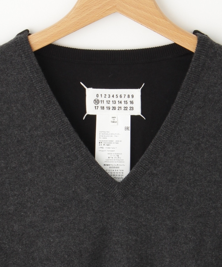 MAISON MARGIELA(メゾン マルジェラ) コンビVネックニット MAISON MARGIELA(メゾン マルジェラ) コンビVネックニット