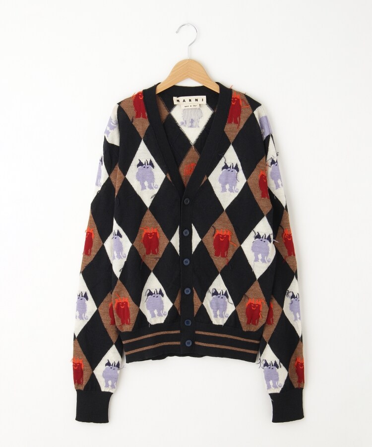 オフプライスストア(メンズ)(OFF PRICE STORE(Mens))のMARNI(マルニ) アーガイル柄カーディガン ブルー(093)