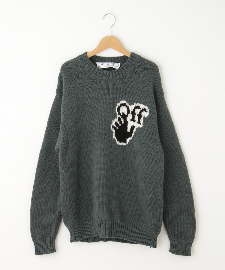 OFF-WHITE™(オフ-ホワイト) HAND OFF CHUNKY CREWN(ニット OFF-WHITE™(オフ-ホワイト) HAND OFF CHUNKY CREWN(ニット