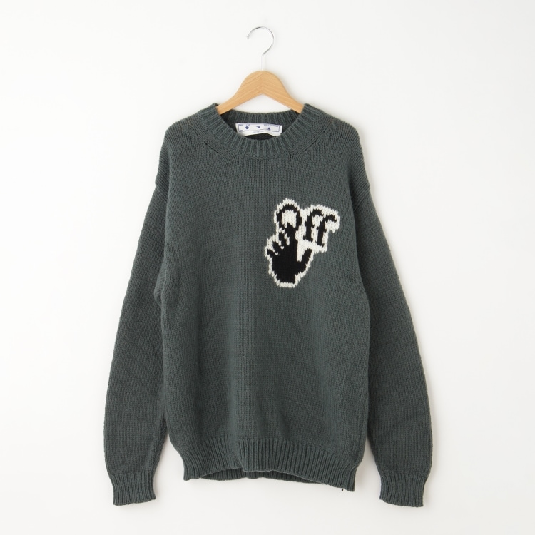 OFF-WHITE™(オフ-ホワイト) HAND OFF CHUNKY CREWN(ニット OFF-WHITE™(オフ-ホワイト) HAND OFF CHUNKY CREWN(ニット