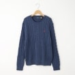 オフプライスストア(メンズ)(OFF PRICE STORE(Mens))のPOLO RALPH LAUREN(ポロ ラルフ ローレン) コットンクルーネックケーブルニット ネイビー(019)