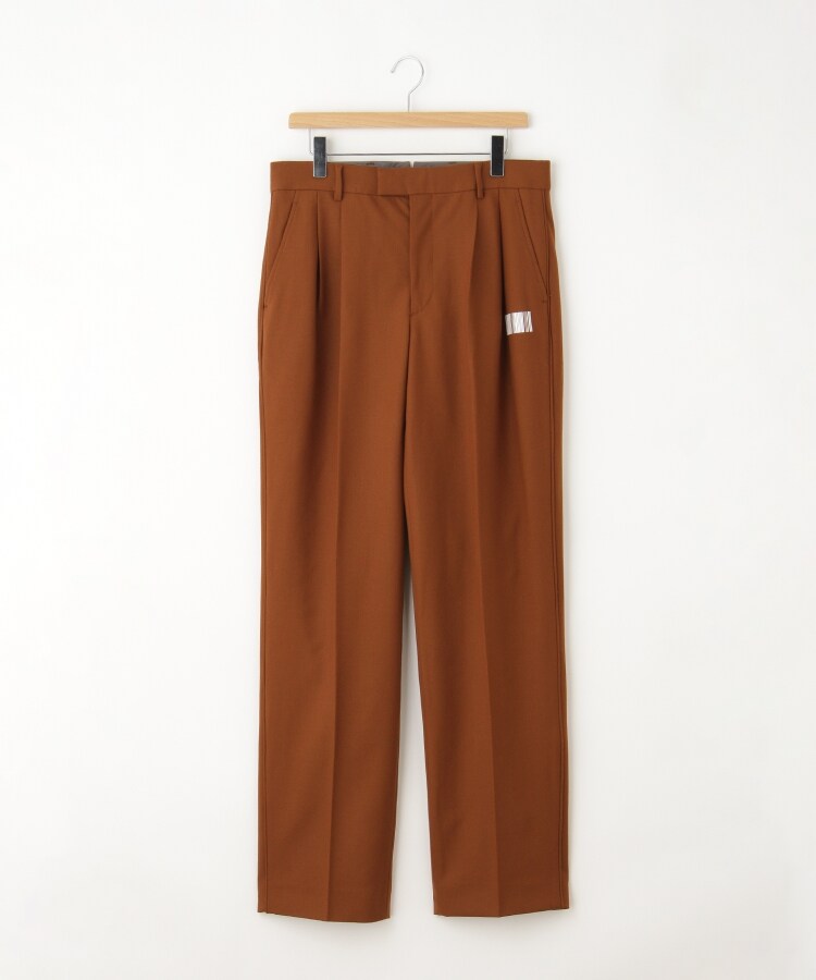 オフプライスストア(メンズ)(OFF PRICE STORE(Mens))のVETEMENTS(ヴェトモン) ロゴプリントセンタープレスパンツ モカブラウン(042)