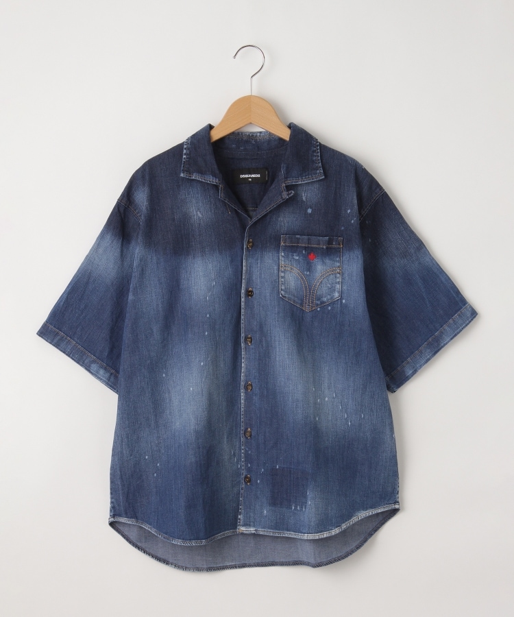 オフプライスストア(メンズ)(OFF PRICE STORE(Mens))のDSQUARED2(ディースクエアード) デニム半袖シャツ ブルー(092)