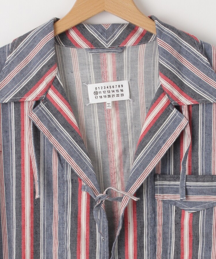 オフプライスストア(メンズ)(OFF PRICE STORE(Mens))のMAISON MARGIELA(メゾン マルジェラ） リネン混ストライプ半袖シャツ3