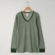 オフプライスストア(メンズ)(OFF PRICE STORE(Mens))のMIL-SPEC（ミルスペック） Uネックボーダーカットソー グリーン(938)
