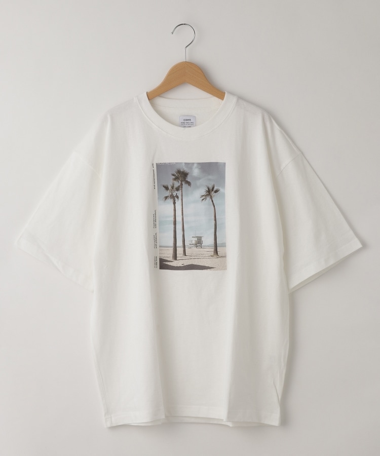 オフプライスストア(メンズ)(OFF PRICE STORE(Mens))のcoen（コーエン） ARTフォトプリントTシャツ ホワイト(001)