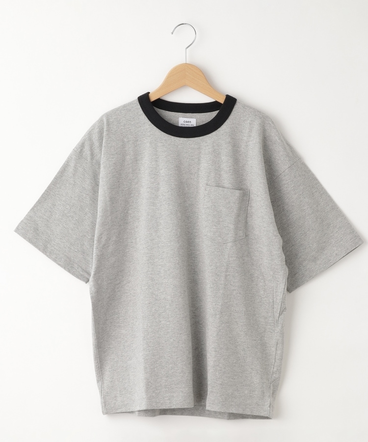 オフプライスストア(メンズ)(OFF PRICE STORE(Mens))のcoen（コーエン） リンガーTシャツ グレー(015)