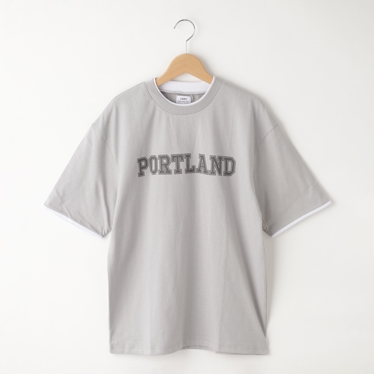 オフプライスストア(メンズ)(OFF PRICE STORE(Mens))のcoen（コーエン） フェイクレイヤードカレッジプリントTシャツ