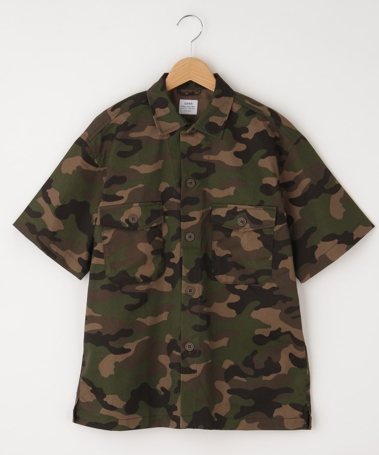 オフプライスストア(メンズ)(OFF PRICE STORE(Mens))のcoen（コーエン） ショートスリーブシェフシャツ”CHEF SHIRTS”　【SALE/迷彩/デイリーカジュアル/洗濯可】1