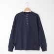 オフプライスストア(メンズ)(OFF PRICE STORE(Mens))のMIL-SPEC（ミルスペック） ワンポイント刺繍入りヘンリーネックロングスリーブカットソー ネイビー(029)