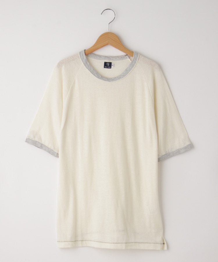 オフプライスストア(メンズ)(OFF PRICE STORE(Mens))のMIL-SPEC（ミルスペック） 配色テープ使い丸首Tシャツ オフホワイト(003)